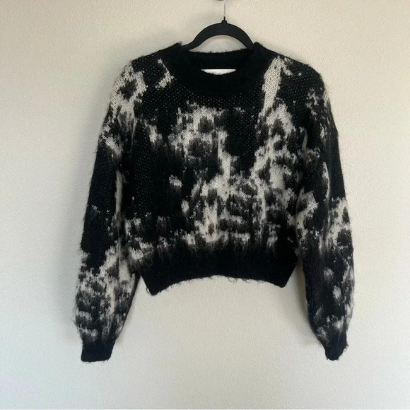 NWOT RODEBJER Ray Knitted Crew Neck Sweater Pullover Black White Designer XS - Picture 3 of 12